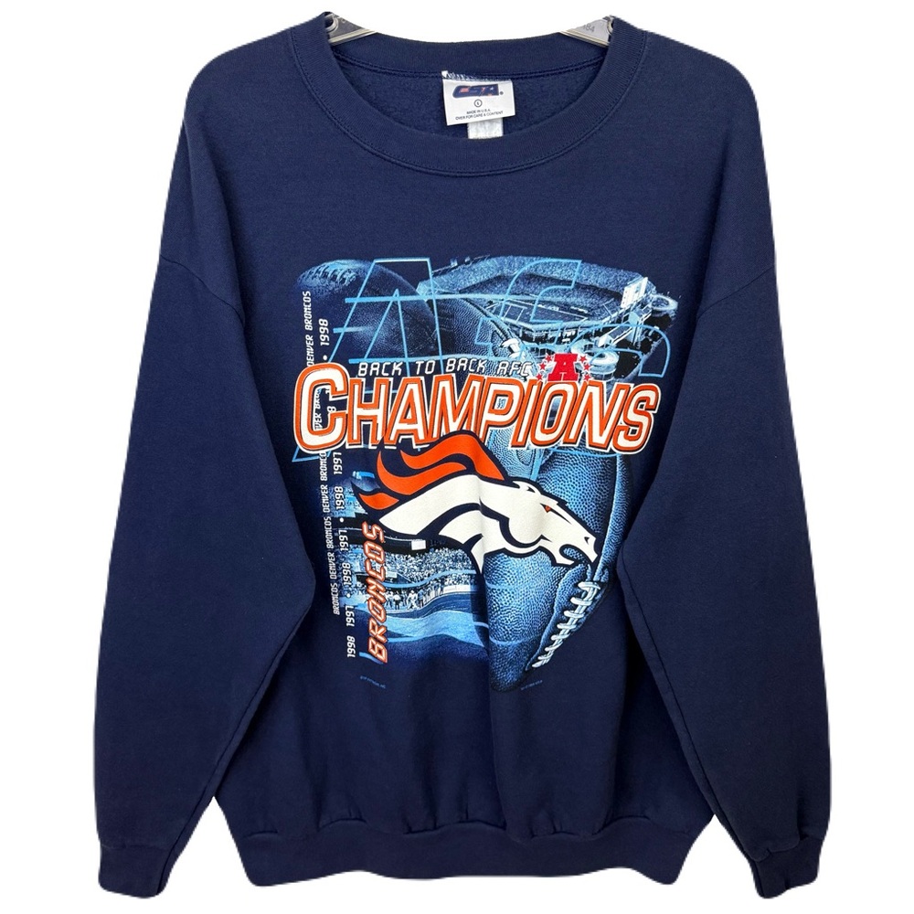 Rare Vintage 90s CSA Denver Broncos NFL AFC Champions Sweatshirt